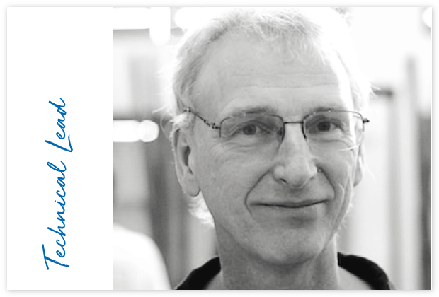 About-Us-cards_Gerard Black and white photo of Gerard Meszaros, FeedXL Chief Technical Officer.